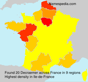Surname Decraemer in France Surname Decraemer in France