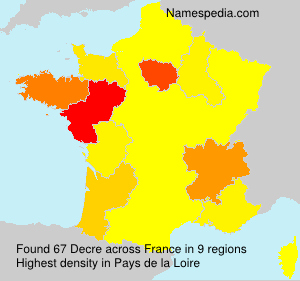 Surname Decre in France Surname Decre in France