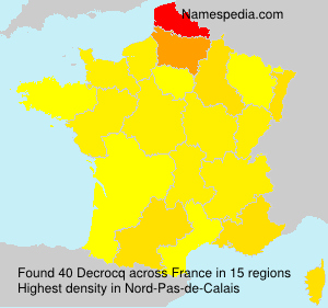 Surname Decrocq in France Surname Decrocq in France