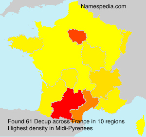 Surname Decup in France Surname Decup in France