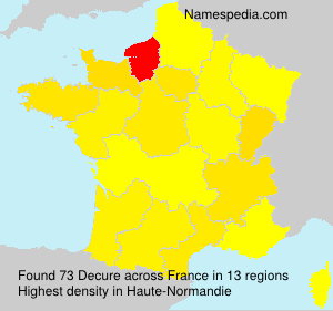 Surname Decure in France Surname Decure in France
