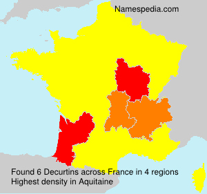 Surname Decurtins in France Surname Decurtins in France