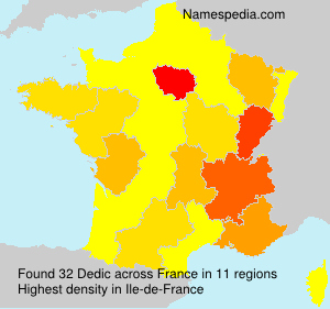 Surname Dedic in France Surname Dedic in France