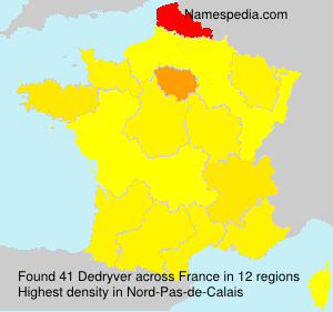 Surname Dedryver in France Surname Dedryver in France