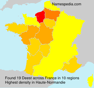 Surname Deest in France Surname Deest in France