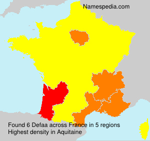 Surname Defaa in France Surname Defaa in France
