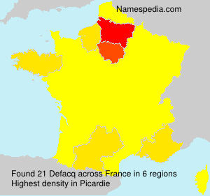 Surname Defacq in France Surname Defacq in France