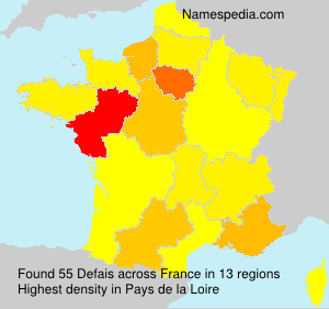 Surname Defais in France Surname Defais in France