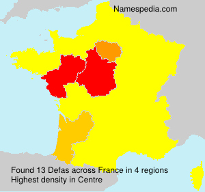 Surname Defas in France Surname Defas in France