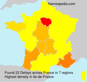 Surname Defays in France Surname Defays in France