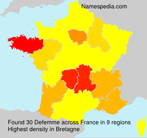 Surname Defemme in France Surname Defemme in France