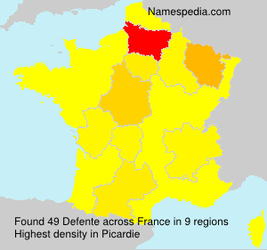 Surname Defente in France Surname Defente in France