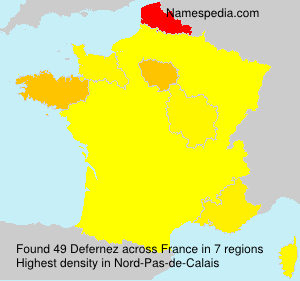 Surname Defernez in France Surname Defernez in France