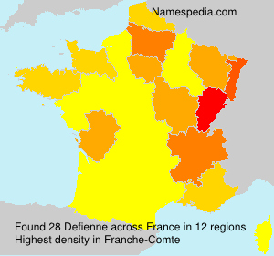 Surname Defienne in France Surname Defienne in France