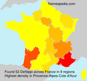 Surname Defilippi in France Surname Defilippi in France
