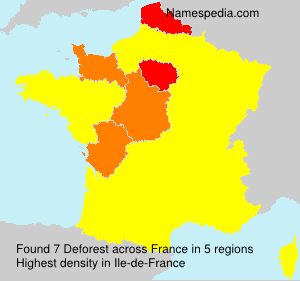Surname Deforest in France Surname Deforest in France