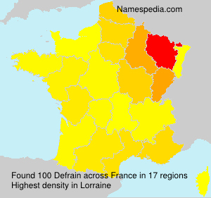 Surname Defrain in France Surname Defrain in France