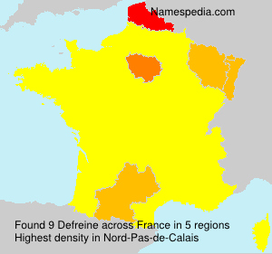 Surname Defreine in France Surname Defreine in France