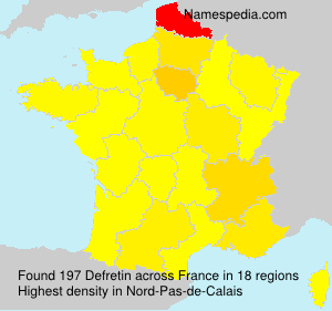 Surname Defretin in France Surname Defretin in France