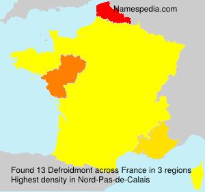 Surname Defroidmont in France Surname Defroidmont in France