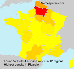 Surname Defruit in France Surname Defruit in France