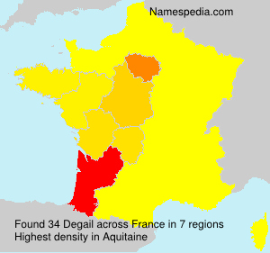Surname Degail in France