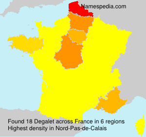 Surname Degalet in France Surname Degalet in France