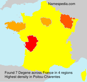 Surname Degene in France Surname Degene in France