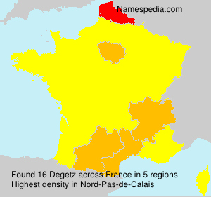 Surname Degetz in France Surname Degetz in France
