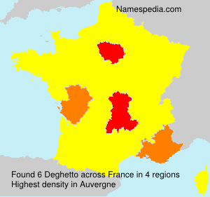 Surname Deghetto in France Surname Deghetto in France