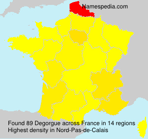 Surname Degorgue in France Surname Degorgue in France