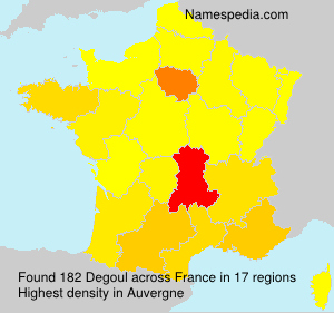 Surname Degoul in France Surname Degoul in France