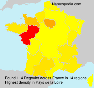 Surname Degoulet in France Surname Degoulet in France
