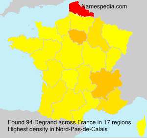 Surname Degrand in France Surname Degrand in France