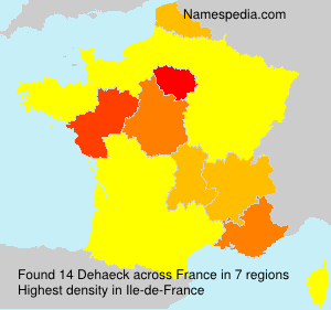 Surname Dehaeck in France Surname Dehaeck in France