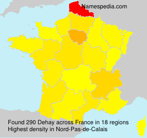Surname Dehay in France Surname Dehay in France