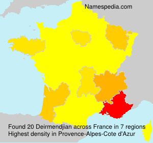 Surname Deirmendjian in France Surname Deirmendjian in France