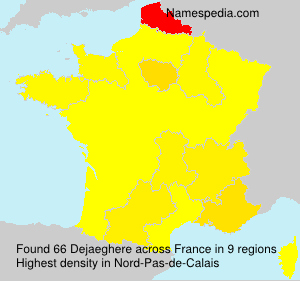 Surname Dejaeghere in France Surname Dejaeghere in France