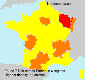 Surname Dek in France