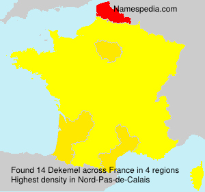 Surname Dekemel in France Surname Dekemel in France