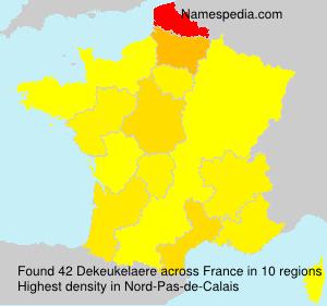 Surname Dekeukelaere in France Surname Dekeukelaere in France