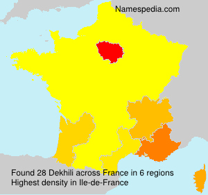 Surname Dekhili in France Surname Dekhili in France