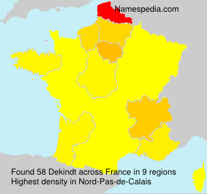 Surname Dekindt in France Surname Dekindt in France