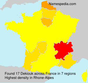 Surname Dekiouk in France Surname Dekiouk in France