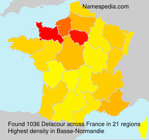 Surname Delacour in France Surname Delacour in France