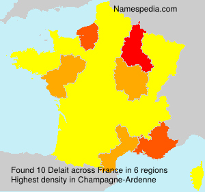 Surname Delait in France Surname Delait in France