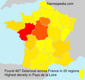 Surname Delanoue in France Surname Delanoue in France