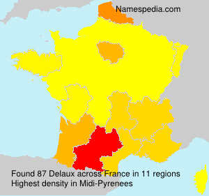 Surname Delaux in France Surname Delaux in France