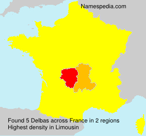 Surname Delbas in France Surname Delbas in France