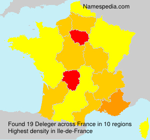 Surname Deleger in France Surname Deleger in France